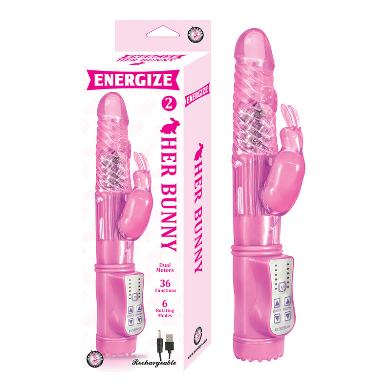 Energize Her Bunny 2 Rechargeable Dual Motors 36 Function 6 Rotation Modes